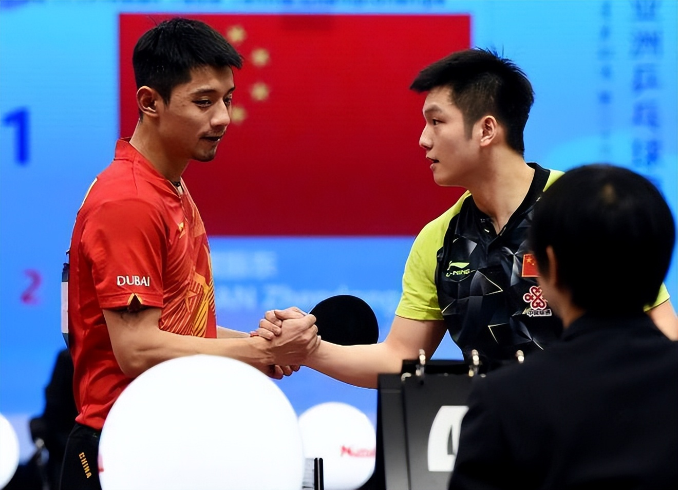 中国队险胜日本队，张继科状态火热